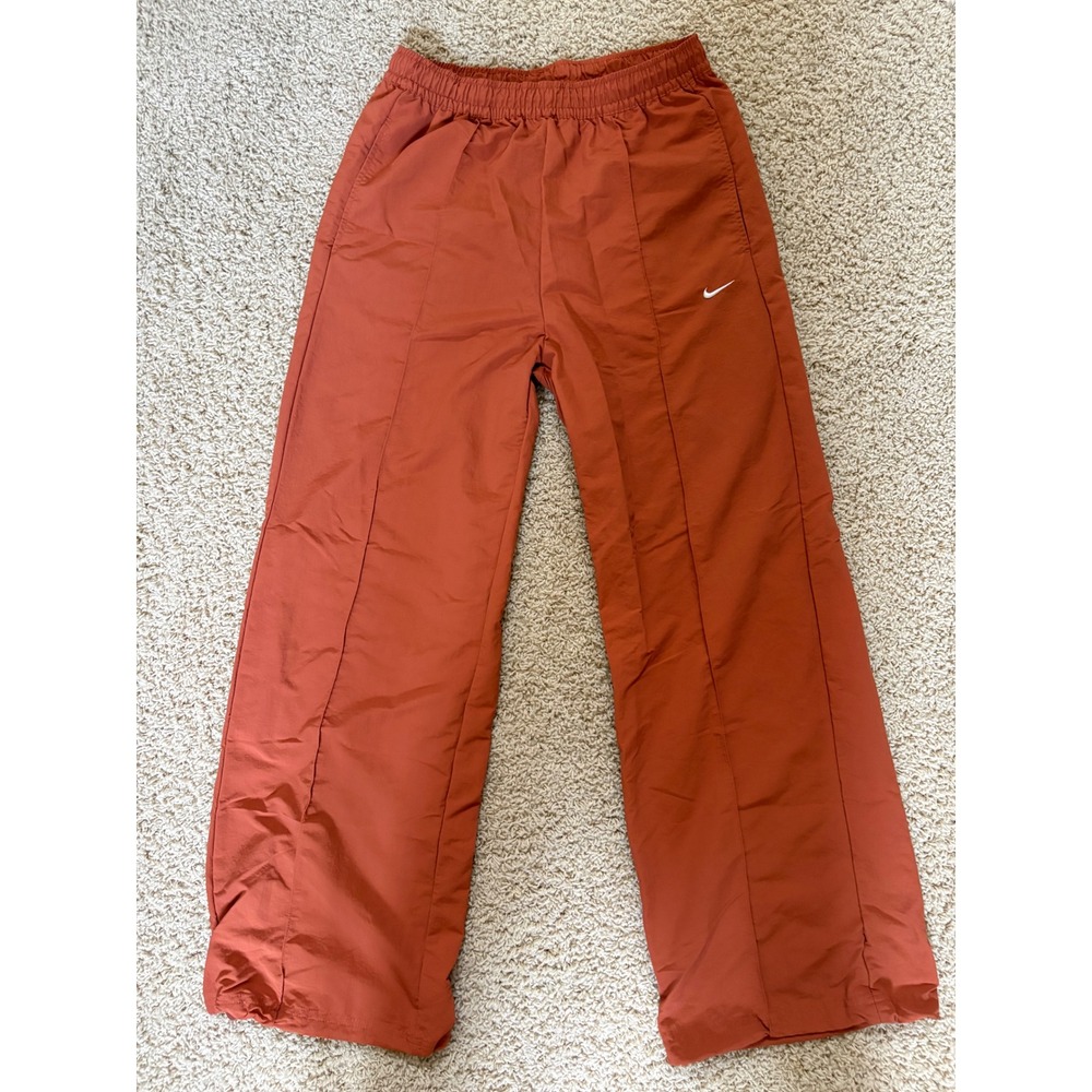 Nike Womens Sportswear Essential Woven Wide Leg Pants Burnt Orange FQ3588-825 M